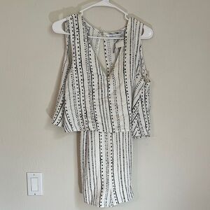 Romper Dress Cupcakes & Cashmere Black and White Pattern NWT (S)